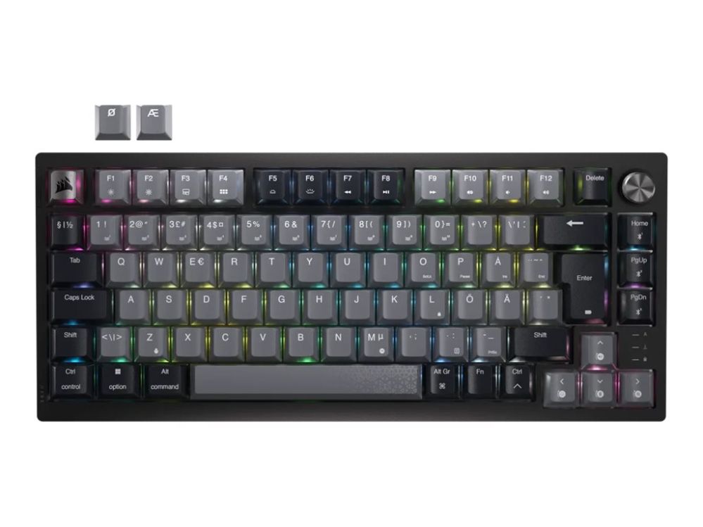 Arvuti klaviatuur Corsair  Keyboard | K65 PLUS | Mechanical Gaming Keyboard | Wireless | Nordic | Black | USB Type-A |  MLX Red