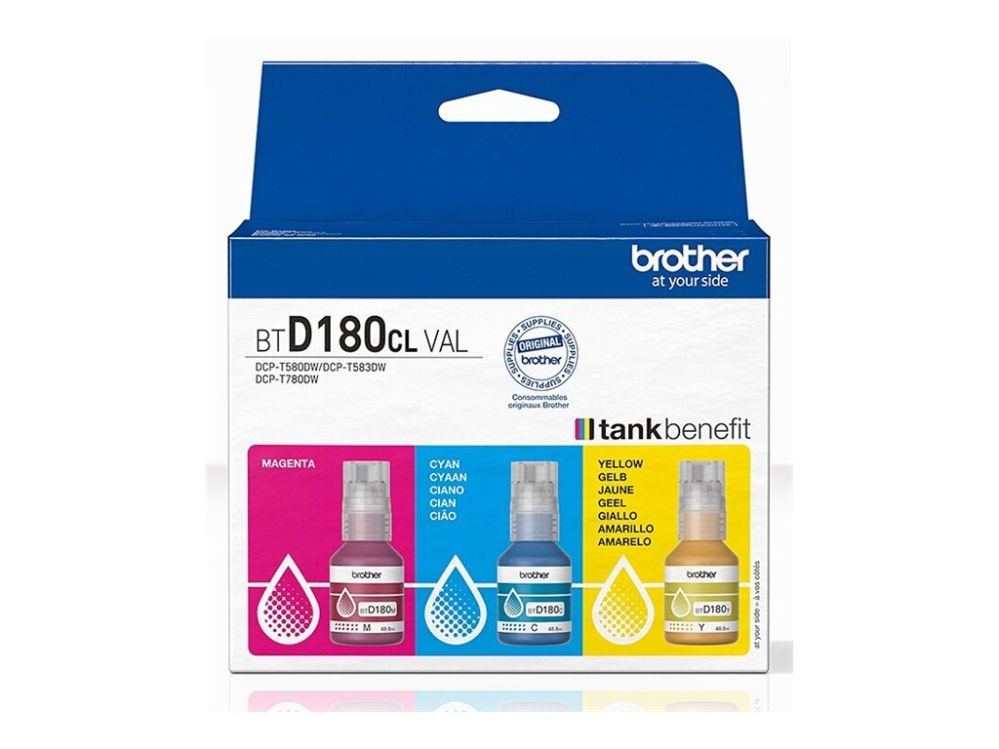 Аксессуары и расходные материалы Brother  BTD180CL | Ink refill | Yellow, Cyan, Magenta