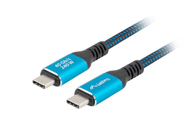 Cable Lanberg  USB-C M/M 4.0 CABLE 240W 8K 60HZ | CA-CMCM-44CU-0005-BK