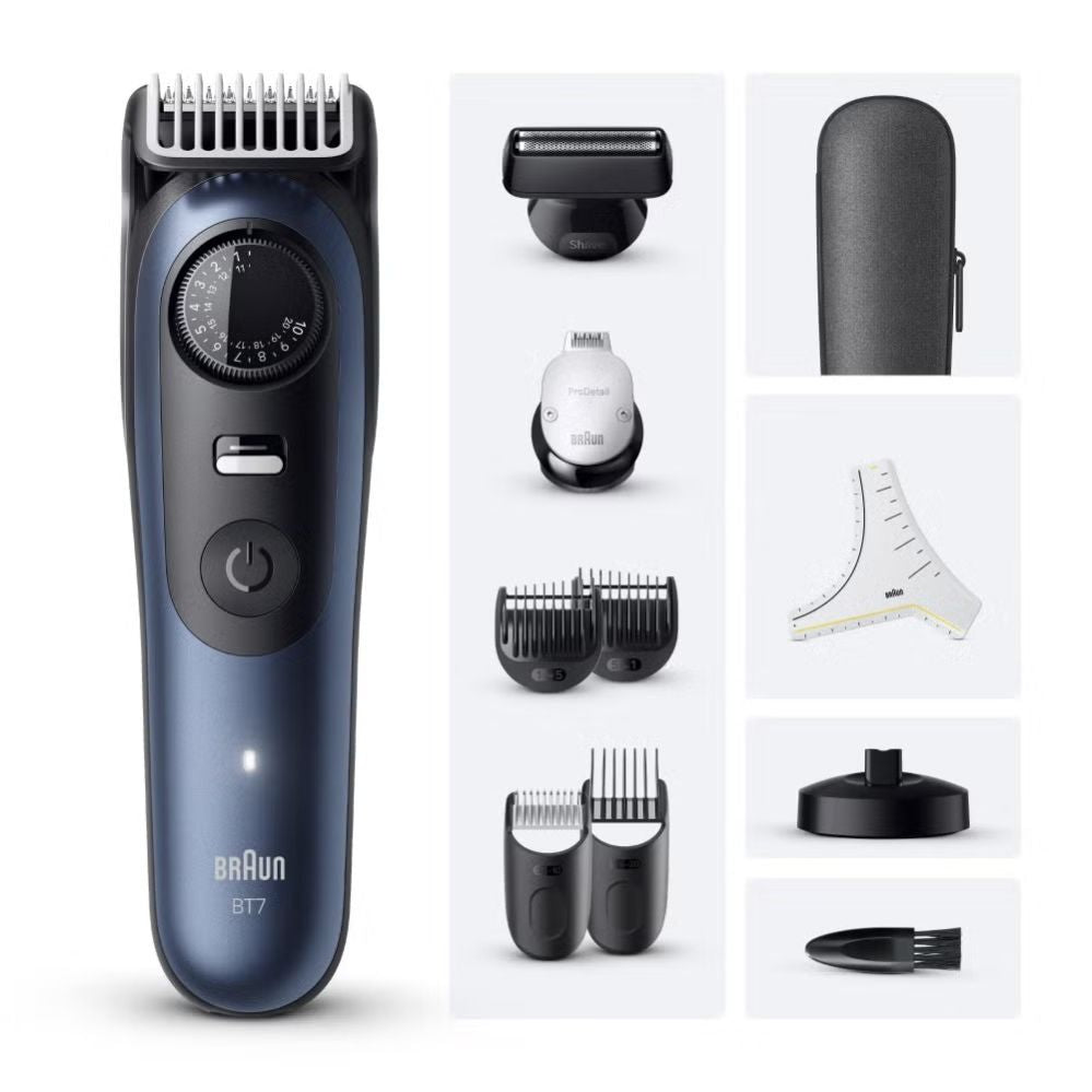 Plaukų kirpimo mašinėlė Braun  Beard Trimmer BT7540 BLK/BLU