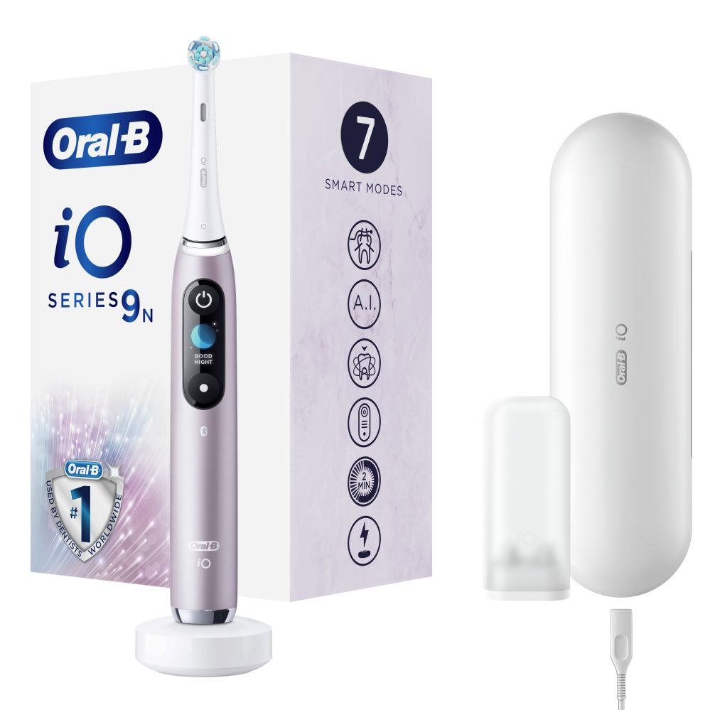 Hambahari Oral-B  Electric Toothbrush | iO9 Series 9 | Rechargeable | For adults | Number of brush heads included 1 | Number of teeth brushing modes 7 | Rose Quartz