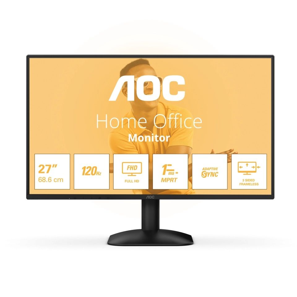 Monitorid AOC  | 27B31H | 27 " | IPS | FHD | 16:9 | 120 Hz | 1 ms | 1920 x 1080 pixels | 300 cd/m² | HDMI ports quantity 1 | Black