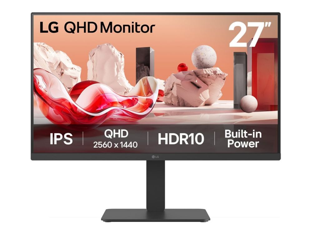 Monitor LG  | 27BA54QB-B | 27 " | IPS | QHD | 16:9 | 75 Hz | 5 ms | 2560 x 1440 pixels | 350 cd/m² | HDMI ports quantity 2