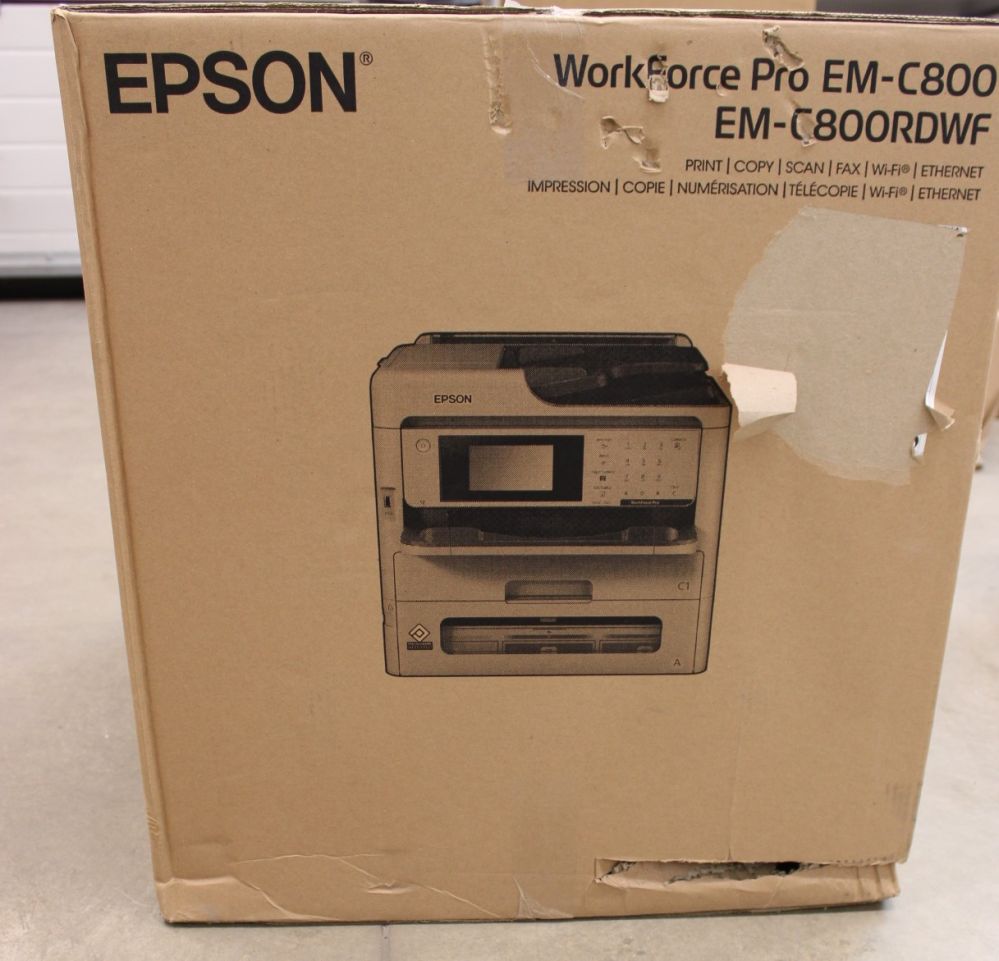 Printer EPSON  SALE OUT.  WorkForce Pro EM-C800RDWF |  WorkForce Pro EM-C800RDWF | Inkjet | Colour | 4-in-1 | A4 | Wi-Fi | DAMAGED PACKAGING