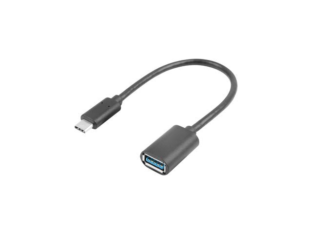 Laadija Lanberg  Adapter Cable USB-C(M) 3.1 -> USB-A(F) 15 cm, Black | AD-UC-UA-04