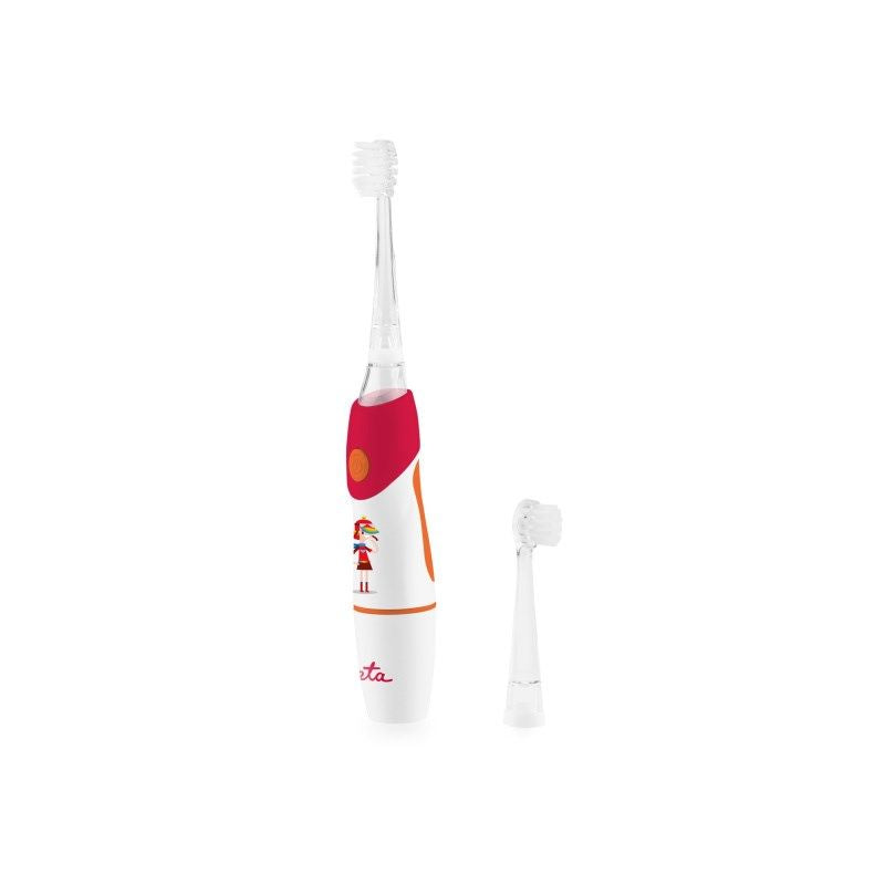 Зубная щётка ETA  Toothbrush | Sonetic 071090030 | Battery operated | For kids | Number of brush heads included 2 | Number of teeth brushing modes 1 | Red/White