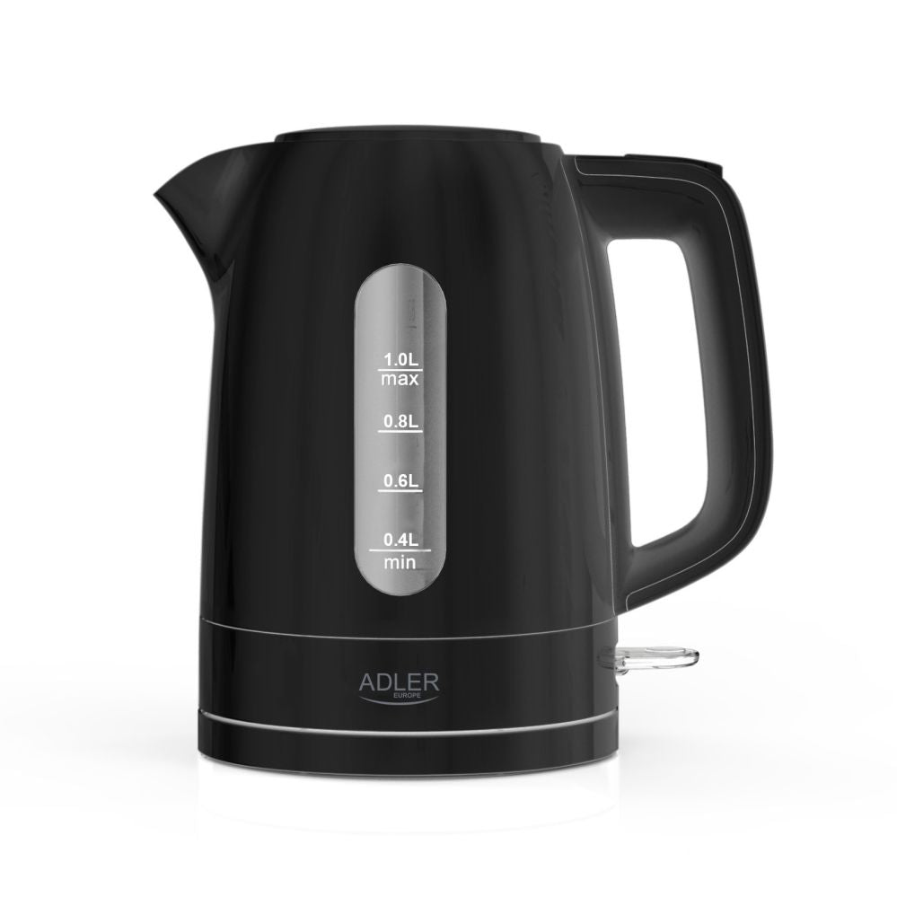 Veekeetja Adler  Kettle | AD 1380b | Electric | 2200 W | 1 L | Polypropylene | 360° rotational base | Black