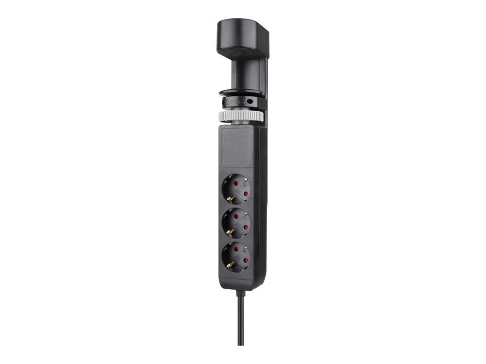 Jungikliai ir lizdai NEOMOUNTS  DS22-840BL6 Desk socket with clamp and USB-C and USB-A ports - Quick charge |