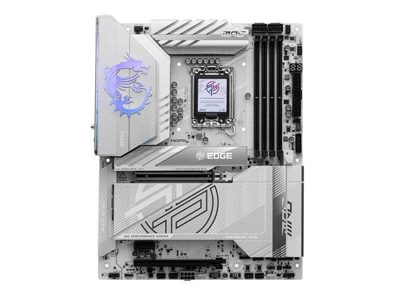 Intel protsessori emaplaat MSI  MPG Z890 EDGE TI WIFI | Processor family Intel | Processor socket LGA1851 | Supported hard disk drive interfaces SATA, M.2 | Number of SATA connectors 4