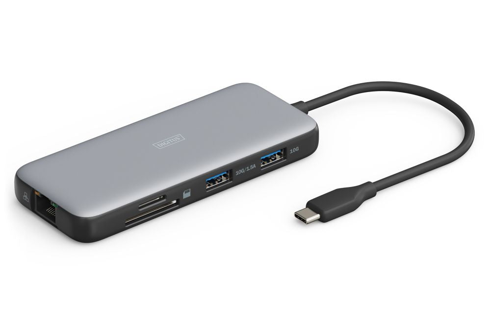 Беспроводные наушники Digitus  USB-C docking station, 8-port | DA-70915 | Ethernet LAN (RJ-45) ports 1 | HDMI ports quantity 2