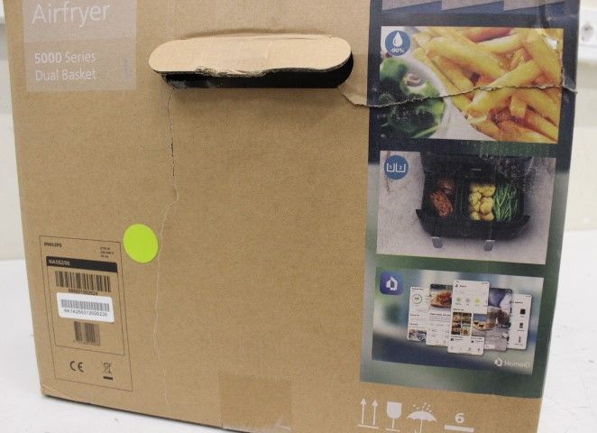 Настольный гриль Philips  SALE OUT.  Dual Steam Air Fryer | NA552/00 5000 Series | Power 2750 W | Capacity 9 L | RapidAir Plus | Black | DAMAGED PACKAGING