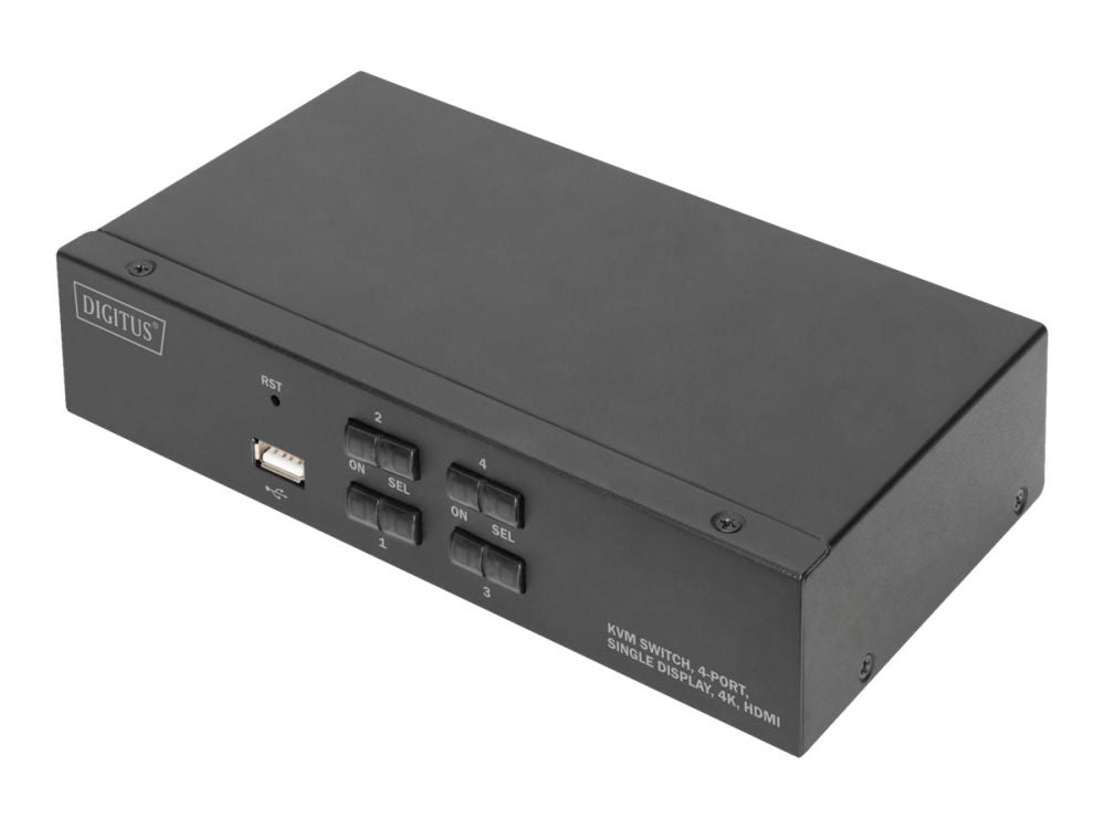 Сервер - Прочие аксессуары Digitus  KVM Switch, 4 Port, Single Display, 4K, HDMI | DS-12880