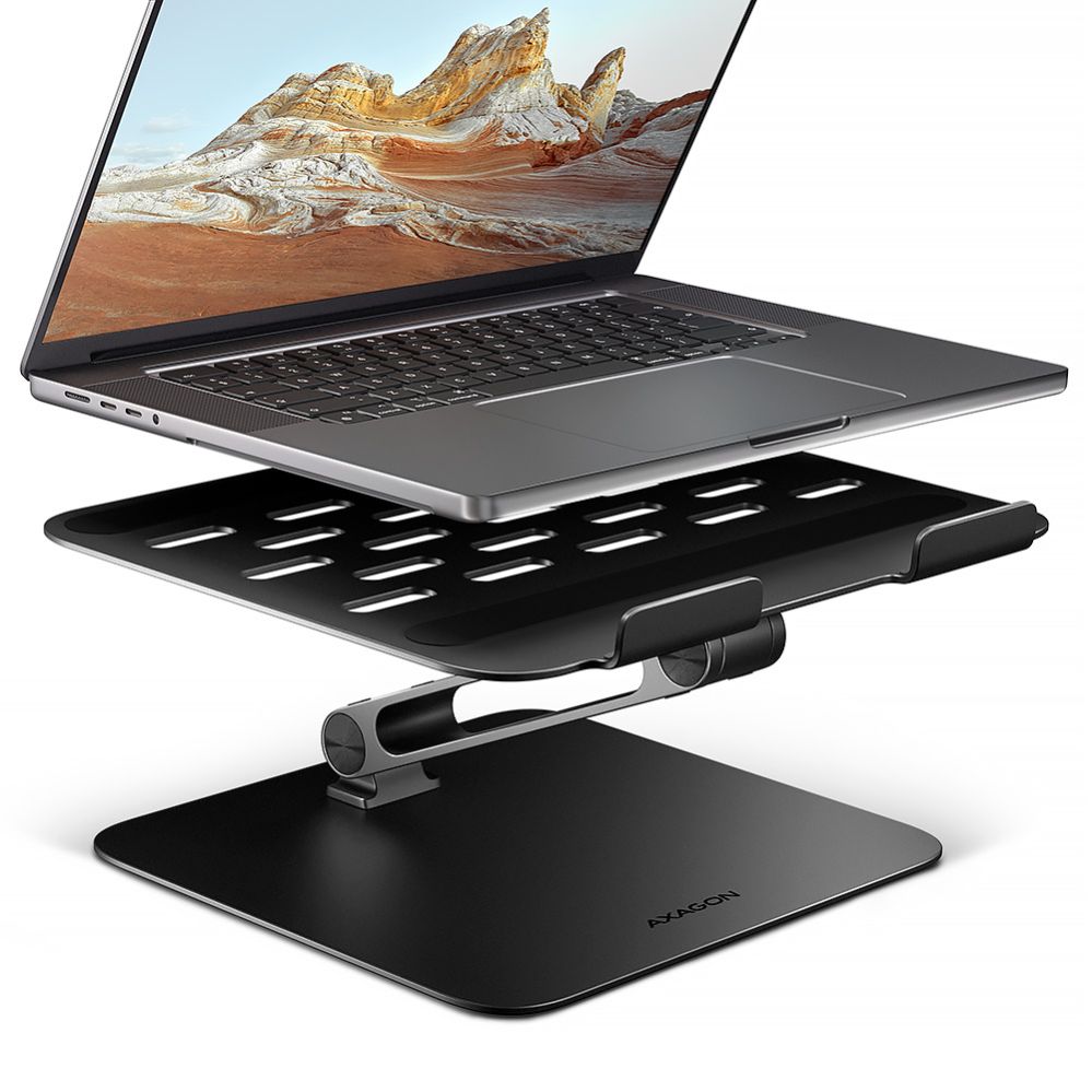 Teleri kinnitus Axagon  STND-LQB stand for notebooks and tablets | Adjustable Height, Angle | 10-17.3 " | Maximum weight (capacity) 5 kg | Black