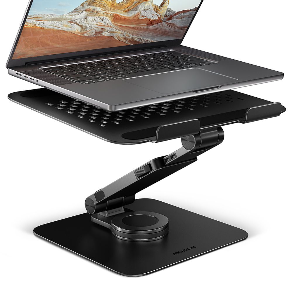 Teleri kinnitus Axagon  STND-LRB stand with 360° rotation for laptops and tablets | Adjustable Height, Angle | 10-17.3 " | Maximum weight (capacity) 5 kg | Black