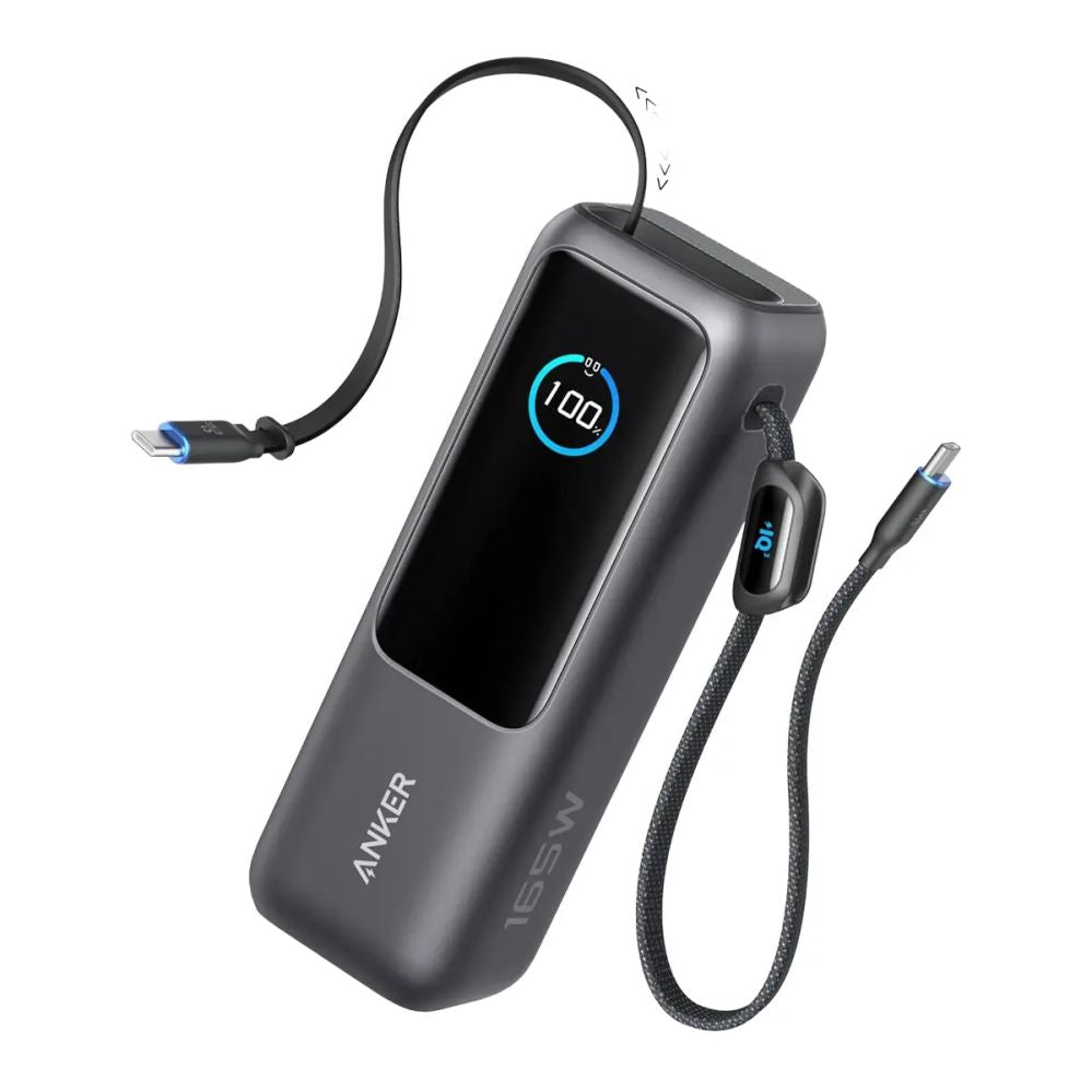Power bank Anker  Zolo Powerbank | A1695H11 | 25000 mAh | Built-In USB-C and Retractable Cable) | Grey
