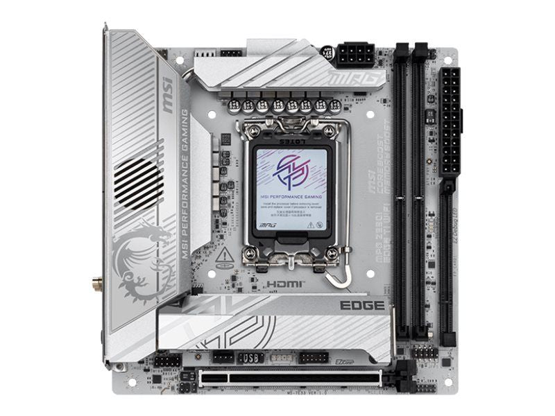Motherboard for Intel processors MSI  MPG Z890I EDGE TI WIFI | Processor family Intel | Processor socket LGA1851 | Supported hard disk drive interfaces SATA, M.2 | Number of SATA connectors 2