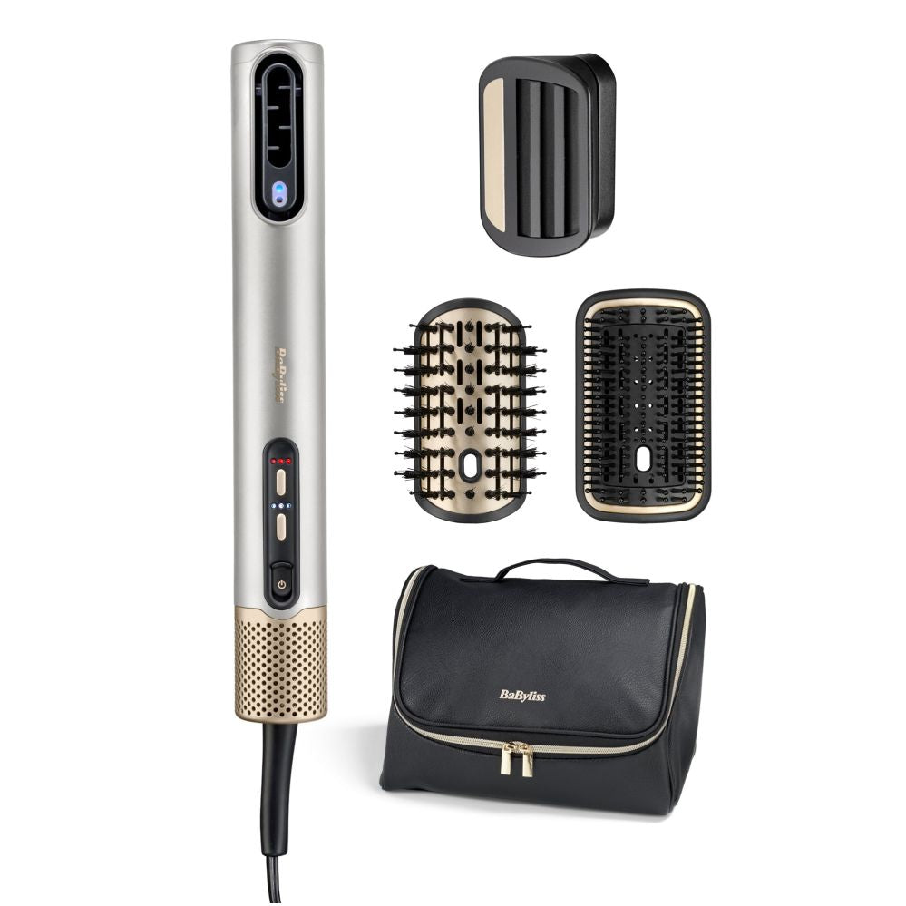 Фен-щётка Babyliss  | Hair styling comb | Air Wand AS6555E | Ion conditioning | Number of heating levels 4 | 1600 W | Chrome