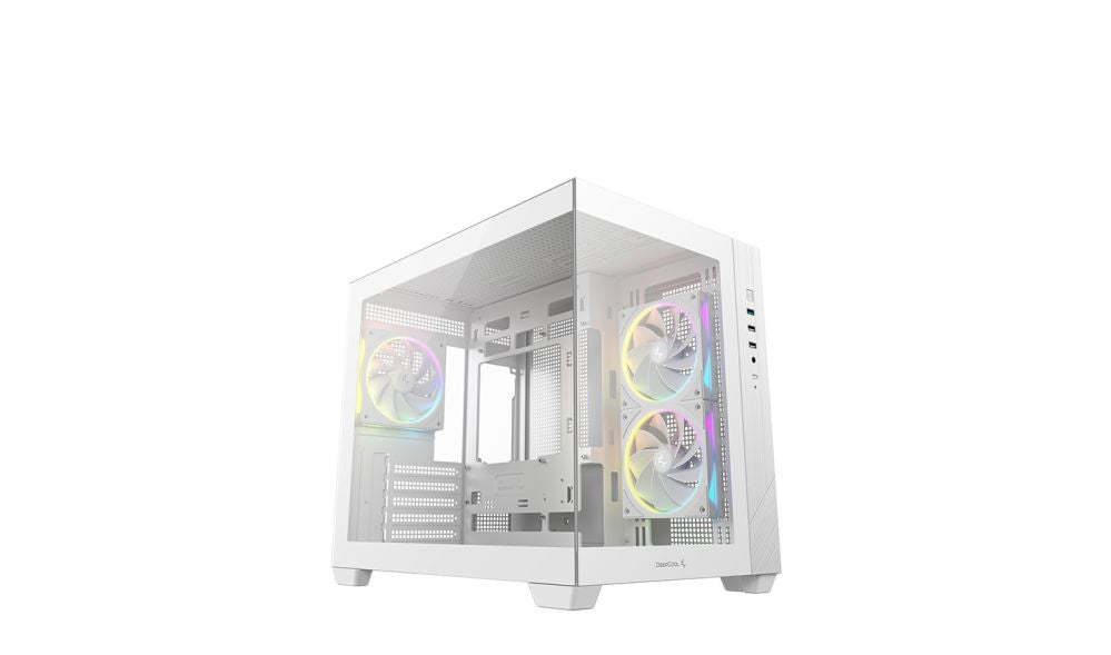 Корпус для компьютера Deepcool  Case | CG330 3F WH | White | Micro ATX | Power supply included No