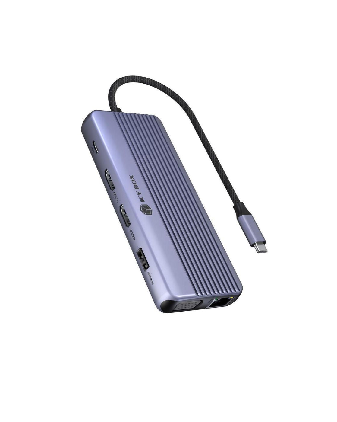 Wireless headphones Raidsonic  Icy Box Travel Dock 12-in-1, 3x Videoausgabe (2x HDMI + 1x VGA)