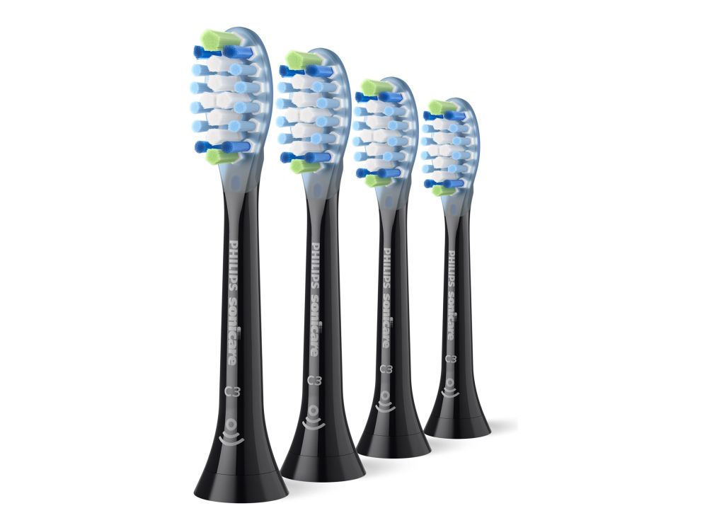 Зубная щётка Philips  HX9044/88 Sonicare Premium Plaque Defence Replacement brush heads, 4 pcs, Black |