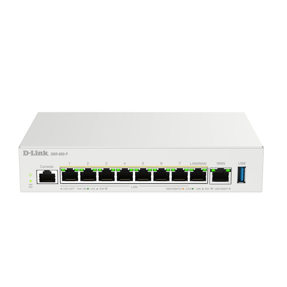 Роутер D-link  Wireless router | DBR-600-P/E | 10/100/1000 Mbit/s | Ethernet LAN (RJ-45) ports 8 | Mesh Support Yes | MU-MiMO No | No mobile broadband