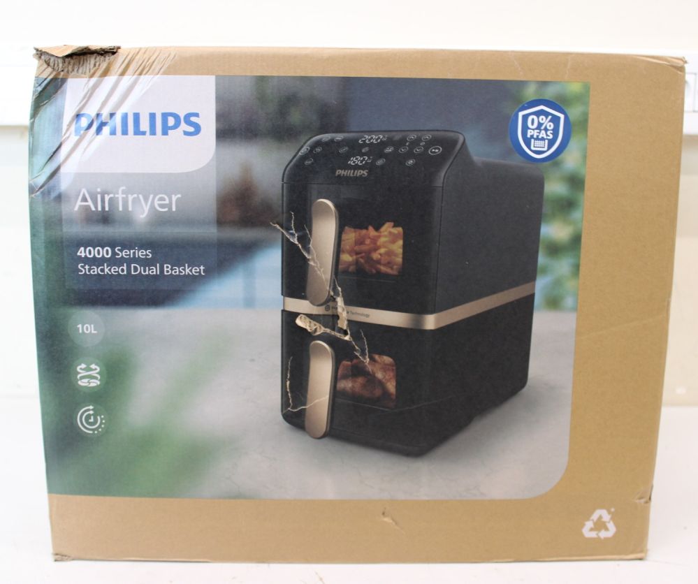 Lauagrillid Philips  SALE OUT.  Dual Basket Airfryer | NA462/70 4000 Series | Power 2750 W | Capacity 10 L | Rapid Air technology | Black | DAMAGED PACKAGING, SCRATCHES , BROKEN CORPUS
