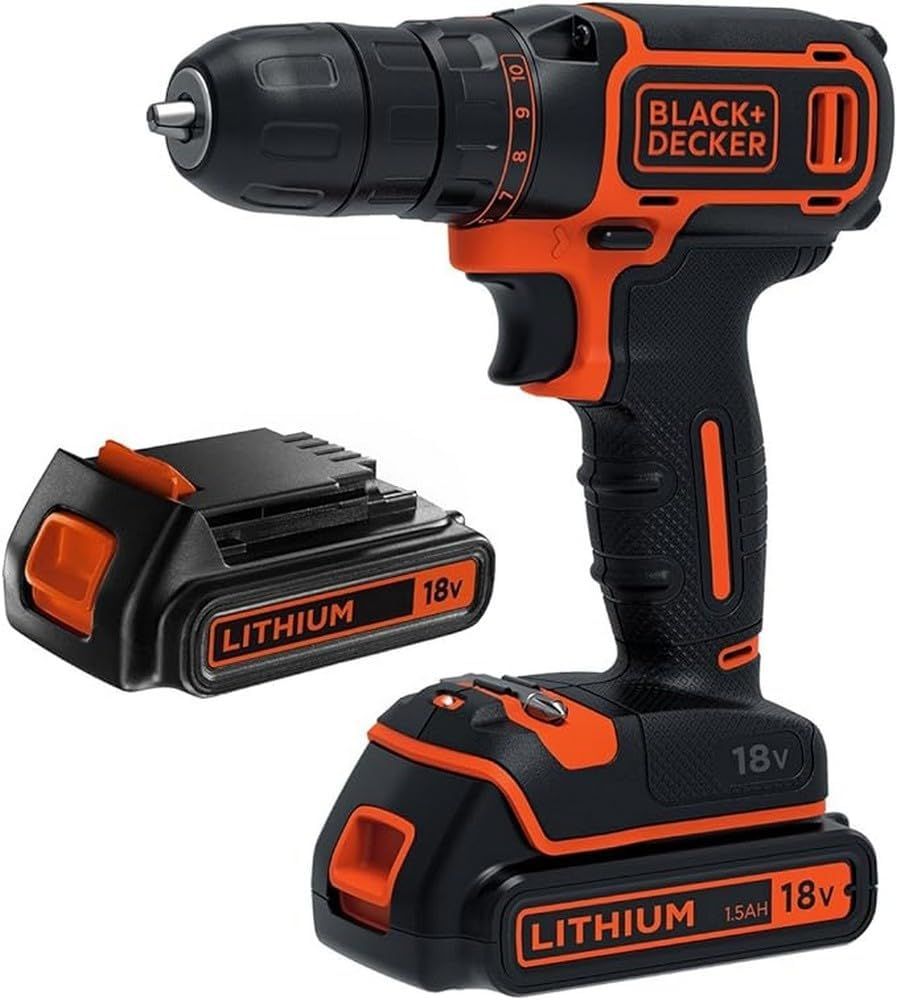 Kalakaubad Black & Decker  Cordless Drill | BDCDC18B-QW | 18 V | 2x 1.5 Ah | Li-Ion