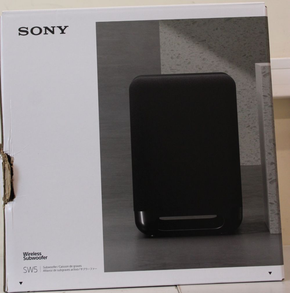Speakers Sony  SALE OUT.  SA-SW5 Wireless 300W Subwoofer for HT-A9/A7000 |  Speaker | Subwoofer for HT-A9/A7000 | DAMAGED PACKAGING | 300 W | Black | 2 Ω | Portable | Wireless connection