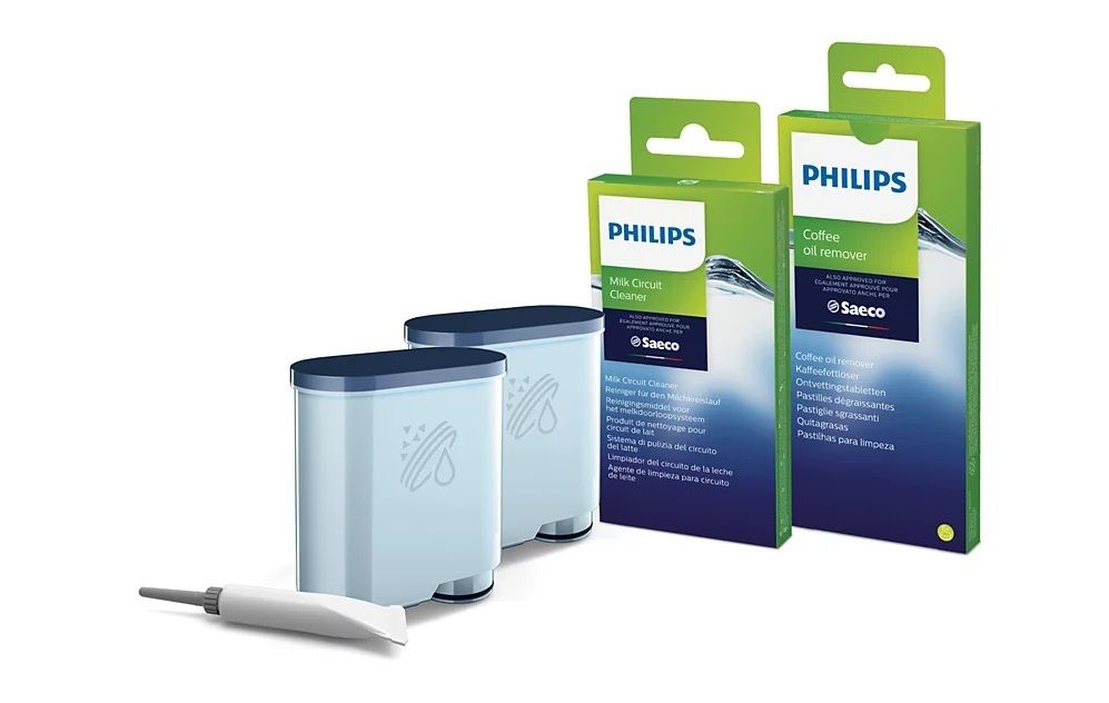 Accessories and filters Philips  | Coffee maker Maintenance kit: oil, 2xAquaClean, 6xcoffee oil remover tablets, 6xMilk circuit cleaner sachets | CA6707/10