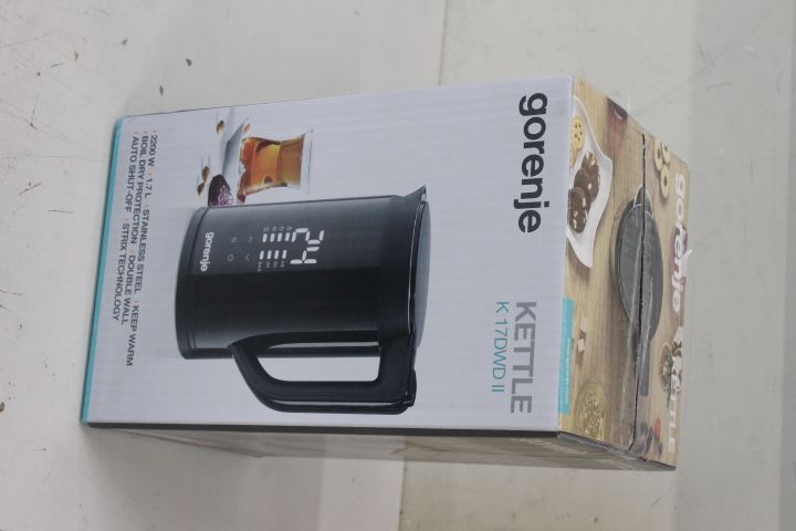 Чайник GORENJE  SALE OUT.  |  Kettle | K17DWDII | Electric | 2200 W | 1.7 L | Stainless Steel | 360° rotational base | Black | DEMO, SCRATCHED