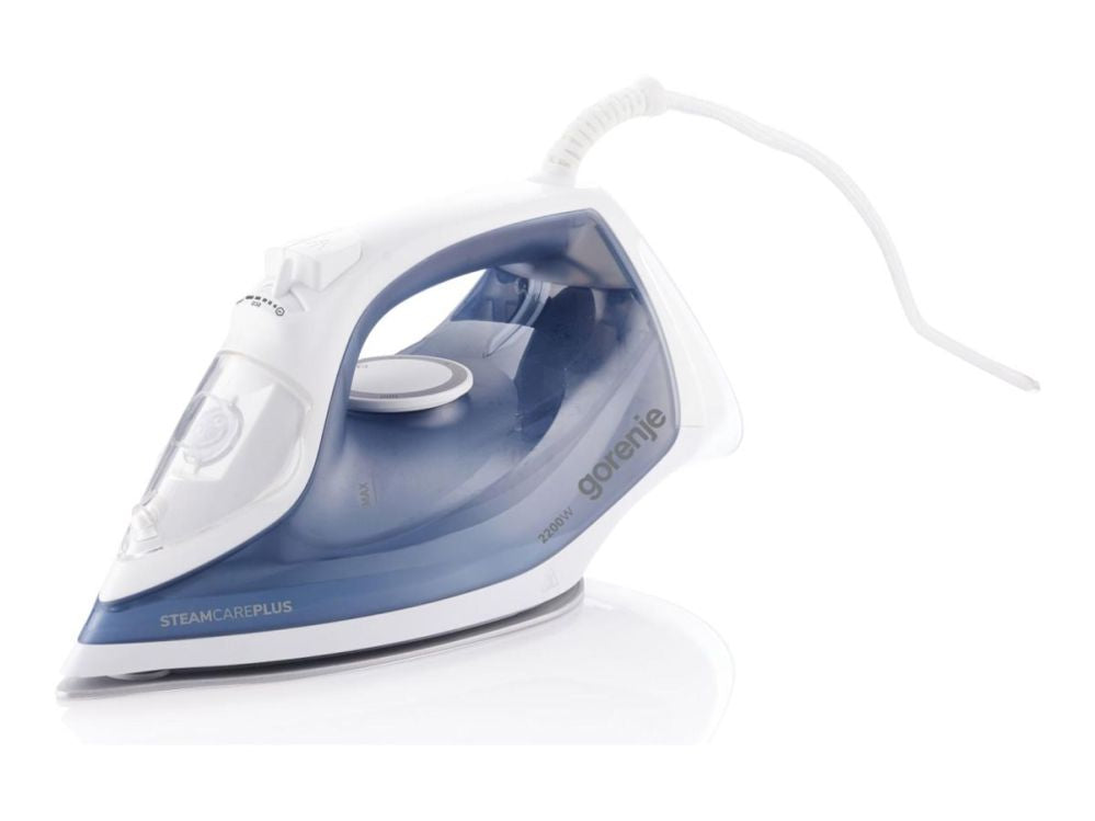 Iron GORENJE  SIK2200WB Steam Iron, 2200W, Water tank capacity 450 ml, Continuous steam 35 g/min, Auto power off, Blue/White |