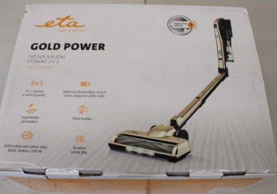Пылесос ETA  SALE OUT.  Vacuum Cleaner | Gold Power 1212 90000 | Cordless operating | 250 W | 21.6 V | Operating time (max) 35 min | Cream | Warranty 24 month(s) | DEMO, USED