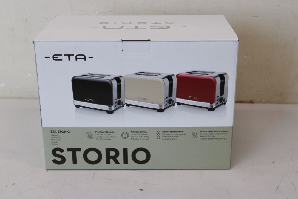 Toster ETA  SALE OUT.  916690040 STORIO Toaster, Power 930 W, 2 slots, Stainless steel, Beige |  Storio Toaster | 916690040 | Power 930 W | Housing material Stainless steel | Beige | DAMAGED PACKAGING
