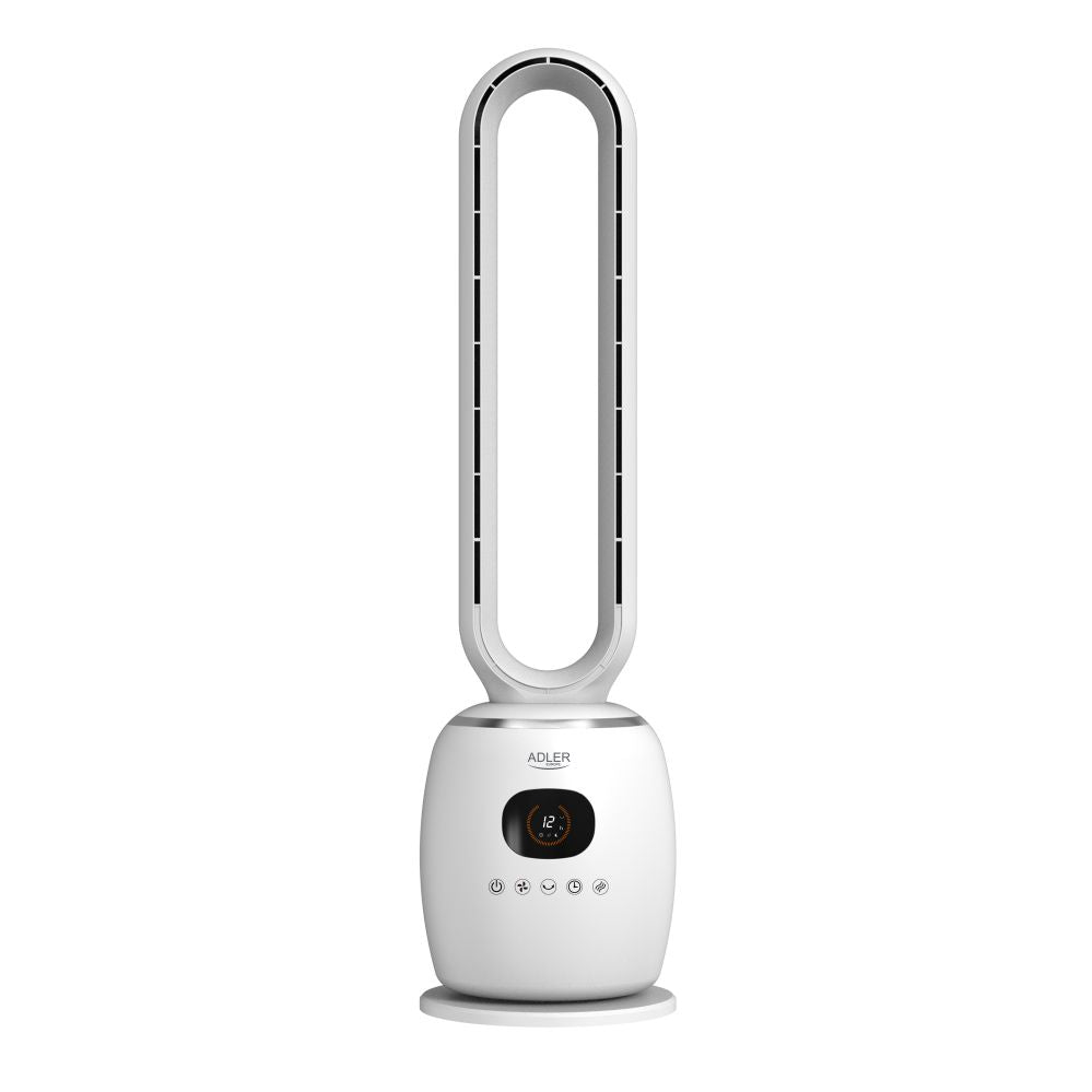 Fan Adler  Bladeless Fan | AD 7344 | Tower Fan | White | Diameter 23 cm | Number of speeds 3 | Oscillation | 60 W | Remote control