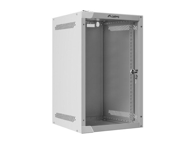Muud kaubad Lanberg  Rack cabinet 10" wall-mount 9U/280x310 (flat pack) with glass door | WF10-2309-10S | Gray