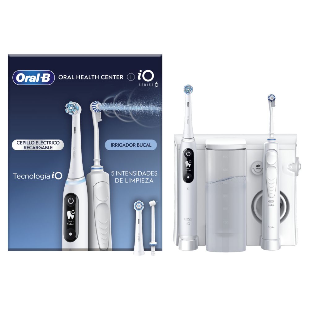 Зубная щётка Oral-B  Electric Toothbrush | iO6 & OxyJet | Rechargeable | For adults | Number of brush heads included 2 | Number of teeth brushing modes 5 | White