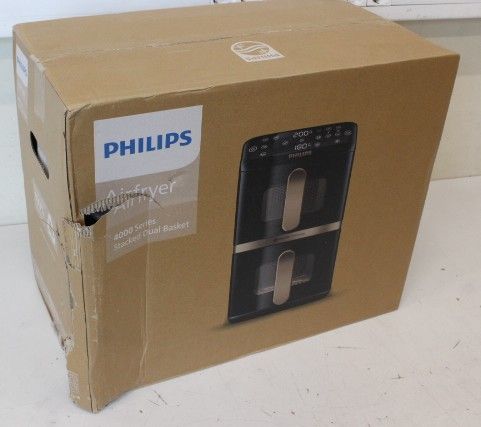Настольный гриль Philips  SALE OUT.  Dual Basket Airfryer | NA462/70 4000 Series | Power 2750 W | Capacity 10 L | Rapid Air technology | Black | DAMAGED PACKAGING, DAMAGED PLASTIC AT BACK
