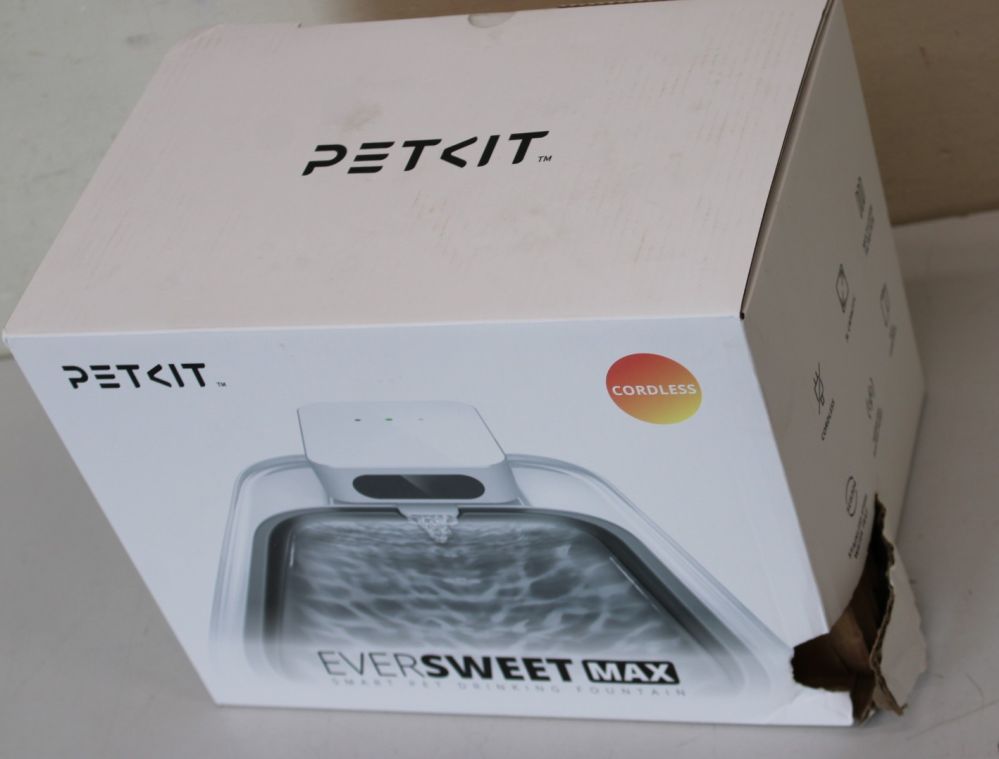 Для домашнего скота PETKIT  SALE OUT.  P4115 Eversweet Max (CT-W3) |  Drinking Fountain | Eversweet Max | Capacity 3 L | Material  Food-grade ABS | White | DAMAGED PACKAGING | 22 month(s)