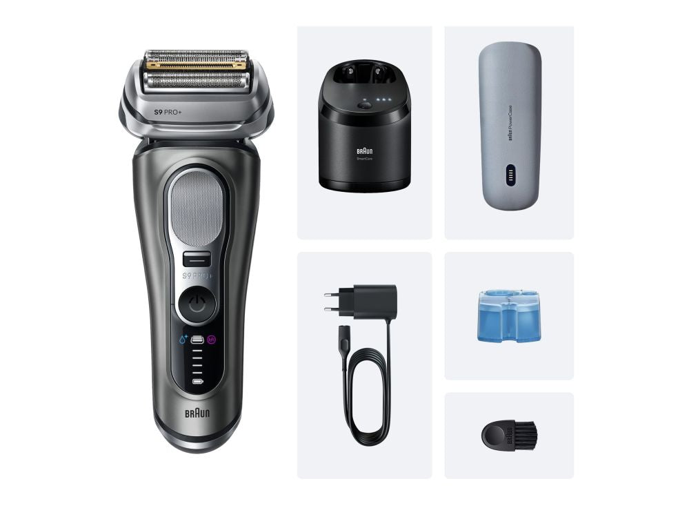 Бритва Braun  Shaver | Series 9 Pro+ 9675cc | Operating time (max) 60 min | Wet & Dry | Lithium Ion | Grey