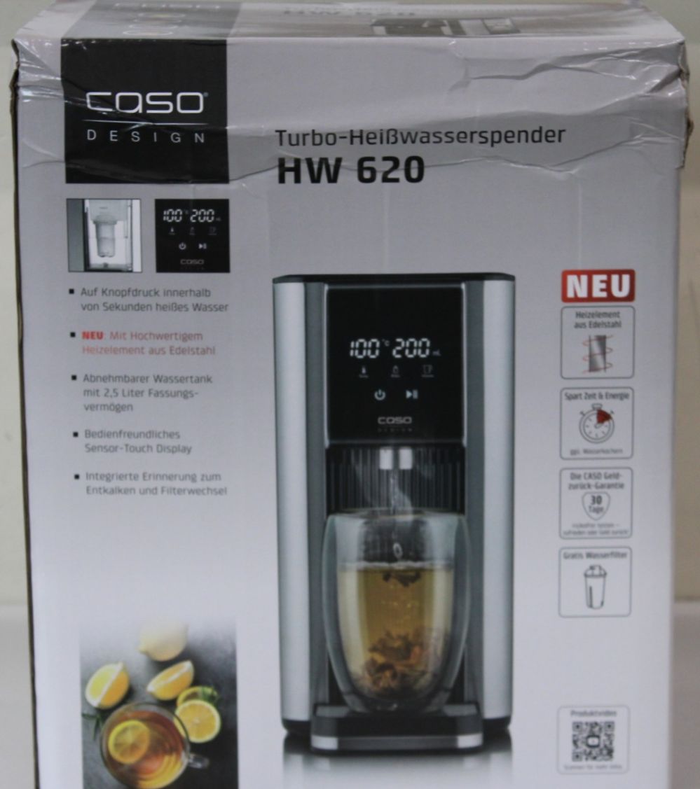 Veekeetja Caso  SALE OUT.  Turbo hot water dispenser | HW 620 | Water Dispenser | 2600 W | 2.5 L | Plastic/Stainless Steel | Black/Stainless Steel | DAMAGED  PACKAGING