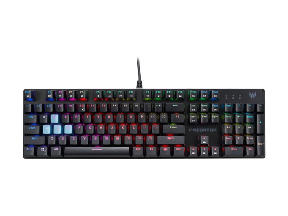 Arvuti klaviatuur Acer  Predator Aethon 303 | Keyboard | Wired | US | Kailh Blue | Black | Retail Pack