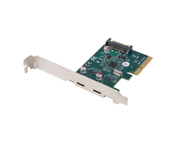 Переходник Lanberg  PCI-Express X1 Card to 2X USB-C 3.2 GEN 2X1 Low profile | PCE-UC3-002