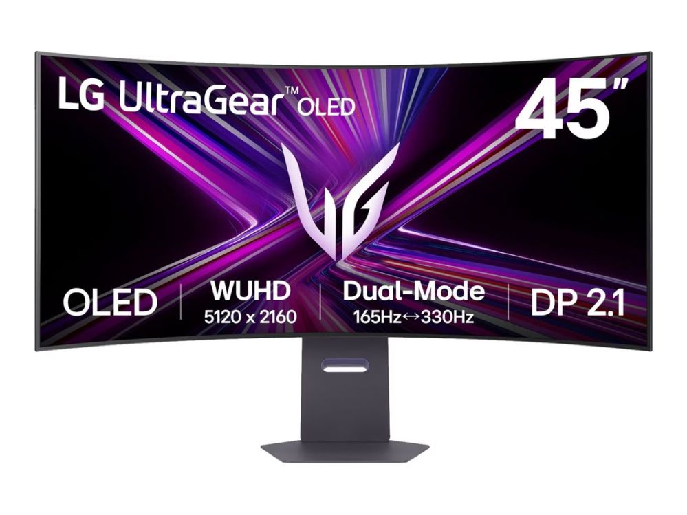 Монитор LG  45GX950A-B UltraGear  45" OLED WUHD Curved 5120x2160/21:9/0.03ms/275cd/m2/DisplayPort HDMI Headphone Out |