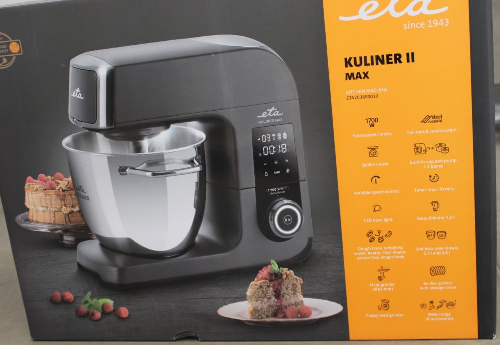 Mikserid ja blenderid ETA  SALE OUT. |  Kitchen Machine | 203890010 Gratus Kuliner II Max | 1700 W | Number of speeds 12 | Bowl capacity 6.7 L | Gray | DAMAGED PACKAGING