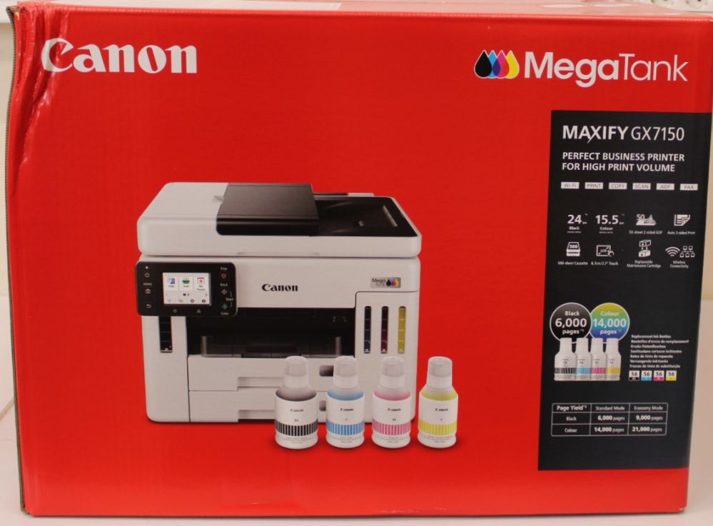 Printerid Canon  SALE OUT.  IJ MFP MAXIFY GX7150 EUR |  MAXIFY GX7150 | Multifunction printer | Ink-jet | Colour | A4 | Wi-Fi | White | DAMAGED PACKAGING