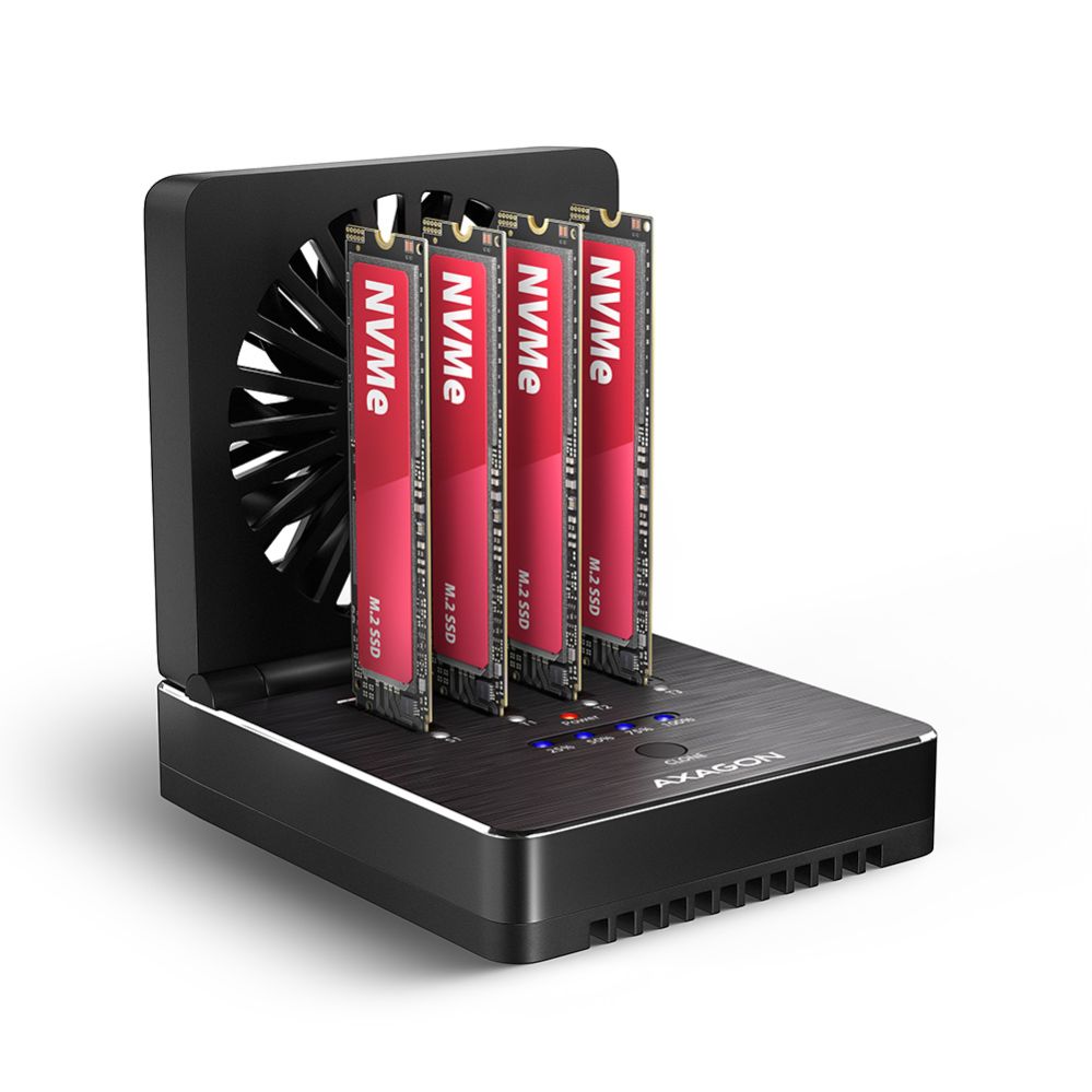 Muu arvutitarvik Axagon  ADSA-M2C44 USB4 docking station for 4x M.2 NVMe SSDs with disk cloning function without a PC