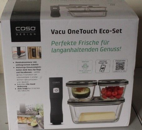 Другая малая бытовая техника Caso  SALE OUT.  Vacu OneTouch Vacuum sealer Eco-Set | Black | DEMO