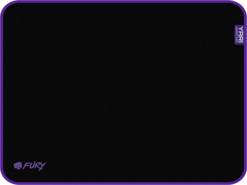 Arvutihiir Fury  Yari Speed L | Mouse pad | 300 x 400 mm | Black/Purple