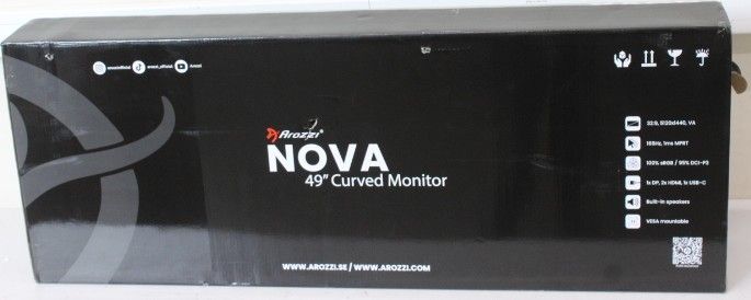 Monitorid AROZZI  SALE OUT.  Nova 49" VA, 165Hz - White |  Nova | 49 " | VA | 32:9 | 165 Hz | 4 ms | 5120 x 1440 pixels | 350 cd/m² | HDMI ports quantity 2 | White | Warranty 24 month(s) | DAMAGED PACKAGING, USED, SCRATCHED BODY AND AC-ADAPTER