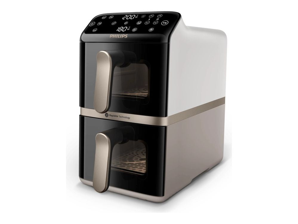 Настольный гриль Philips  Airfryer, Dual Basket | NA462/80 4000 Series | Capacity 10 L | Power 2750 W | RapidAir | Silk White/Beige